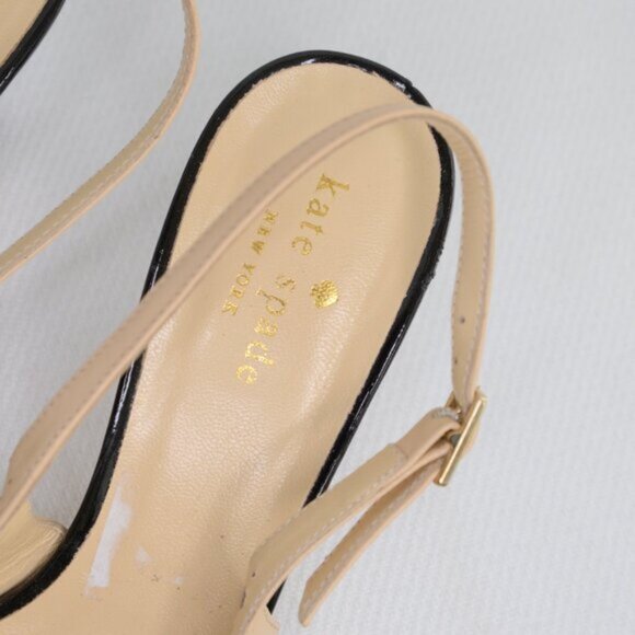 Kate Spade Leather Two Tone Slingback Heels Sz 8 - Picture 3 of 9